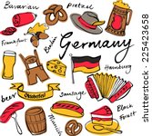 germany icons doodle set | Shutterstock .eps vector #225423658