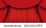 red curtains  realistic luxury... | Shutterstock .eps vector #2012611595