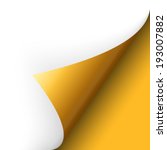 paper   bottom corner   yellow | Shutterstock .eps vector #193007882