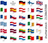 collection of country flags... | Shutterstock .eps vector #213865588