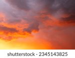 Dramatic colorful cloudy sky at ...
