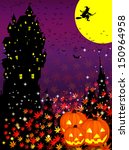halloween pumpkin background... | Shutterstock .eps vector #150964958