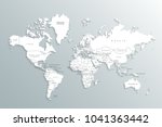 world map paper. political map... | Shutterstock .eps vector #1041363442