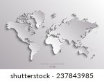 image of a vector world map | Shutterstock .eps vector #237843985