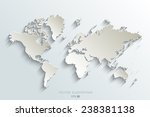 image of a vector world map | Shutterstock .eps vector #238381138