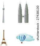 Building And Vacation Icon Set