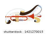 Trumpet Flat Vector...