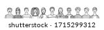 group portrait of diverse... | Shutterstock .eps vector #1715299312