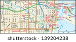 miami  florida downtown map | Shutterstock .eps vector #139204238