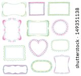 hand drawn frames set with... | Shutterstock .eps vector #149351138