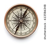 Vintage compass isolated on...
