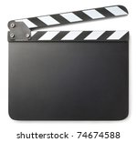 Clapperboard On White Background