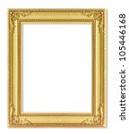 The antique gold frame on the...