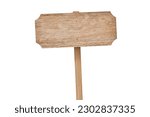 Old wooden sign isolated on...