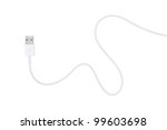 Usb Cable Is White  Isolated On ...