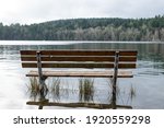 Flooded Park Bench At A...
