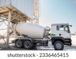Concrete mixer truck loading=
