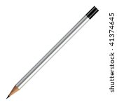 realistic silver vector pencil | Shutterstock .eps vector #41374645