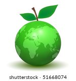 Green Fruit Earth  Vector 