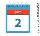 july 2   calendar icon  ... | Shutterstock .eps vector #2010614882