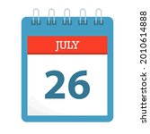 july 26   calendar icon  ... | Shutterstock .eps vector #2010614888