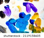 colored paint strokes closeup... | Shutterstock . vector #2119158605