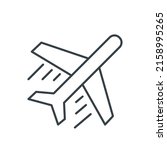 airplane thin line icon.... | Shutterstock .eps vector #2158995265