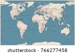 world map vector vintage. high... | Shutterstock .eps vector #766277458