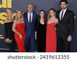 Small photo of LOS ANGELES, USA. January 30, 2024: Cat Young, Cheryl Hines, Robert F. Kennedy Jr., Guest, Giulia Be and Conor Kennedy at the premiere for the final season of Curb Your Enthusiasm.