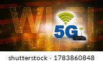 3d rendering transmitter 5g wifi | Shutterstock . vector #1783860848