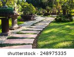 Landscaping in the garden. the...