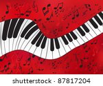 Abstract Piano With Scores On...