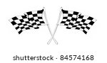 racing flags on white background | Shutterstock . vector #84574168