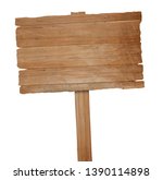 Wooden sign isolated on white...