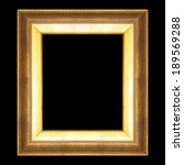 golden  frame isolated on black ... | Shutterstock . vector #189569288
