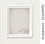 white empty frame hanging on... | Shutterstock .eps vector #121618492