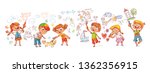 kindergarten. boys and girls... | Shutterstock .eps vector #1362356915