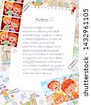 memory page from a children's... | Shutterstock .eps vector #1432961105