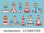 beacon building. lighthouses... | Shutterstock .eps vector #2170837435