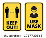 covid 19 keep safe distance and ... | Shutterstock .eps vector #1717730965