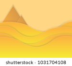 desert landscape  paper art... | Shutterstock .eps vector #1031704108