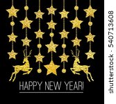happy new year card   garland... | Shutterstock .eps vector #540713608