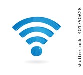 vector of abstract wifi signals ... | Shutterstock .eps vector #401790628