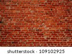 Background Of Red Brick Wall...