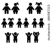 children icon set illustration... | Shutterstock .eps vector #684587215