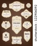 label set vintage with wooden... | Shutterstock .eps vector #122906092