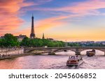Sunset View Of Eiffel Tower And ...