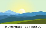 beautiful mountain landscape in ... | Shutterstock .eps vector #184405502
