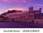 Prince's Palace of Monaco. Monte Carlo at sunset