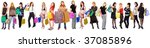 shopping girls | Shutterstock . vector #37085896
